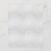 Silver floral elegant budget bruiloft-uitnodiging (Achterkant)