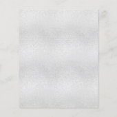 Silver floral elegant budget bruiloft-uitnodiging flyer (Achterkant)