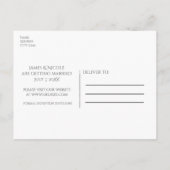 Silver Floral laat een trouwe bruiloft achter, spa Aankondigingskaart (Achterkant)