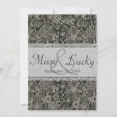 Silver Floral & Lace sparen de Aankondiging van de (Achterkant)