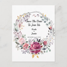 Silver Floral Lijst Trending Wedding Briefkaart