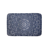 Silver Floral Mandala Badmat (Voorkant)