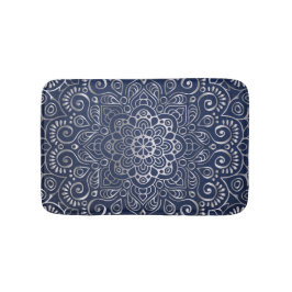 Silver Floral Mandala Badmat