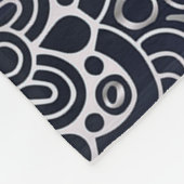 Silver Floral Mandala Fleece Deken (Hoek)