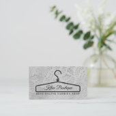 Silver Floral Mode Dress Hanger Visitekaartje (Staand voorkant)