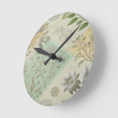 Silver Floral Motif Design Ronde Klok (Hoek)