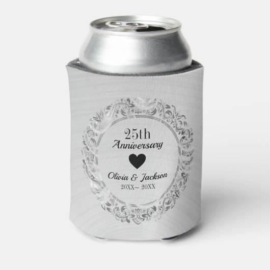 Silver Floral Ornament Blikjeskoeler (Blikje Achterkant)