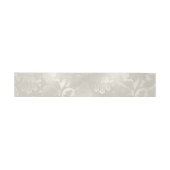 Silver Floral Pattern Bellyband Uitnodigingen Wikkel (Vlak)