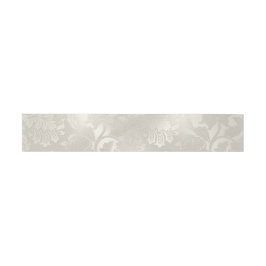 Silver Floral Pattern Bellyband Uitnodigingen Wikkel