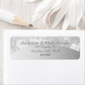 Silver Floral Return-adreslabels Etiket (Insitu)