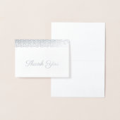 Silver Floral Snowflake Scallop Hartelijk dank Folie Kaarten (Display)