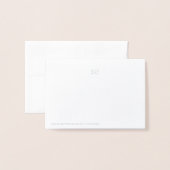 Silver Floral Snowflake Scallop Hartelijk dank Folie Kaarten (Met envelop)