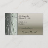 Silver Floral Visitekaartje (Achterkant)