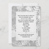 Silver Floral Wedding Vow Renewal Kaart (Voorkant)