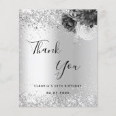 Silver Florals sparlement budget dank je kaart (Voorkant)