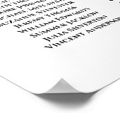 Silver Flourish 10 Table Wedding Seating Chart Poster (Hoek)