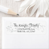 Silver Flourish Adres Etiket (Insitu)