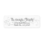 Silver Flourish Adres Etiket (Voorkant)