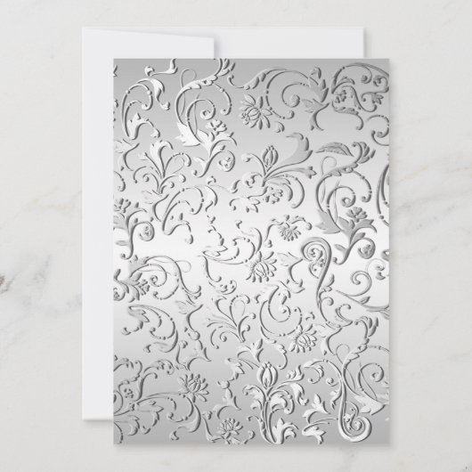 Silver Flourish Pattern Fabulous Fifty Kaart (Achterkant)