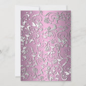 Silver Flourish  Pattern roze Fabulous 50 Kaart (Achterkant)