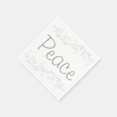 Silver Flourish Peace Kerstparty Servet (Hoek)