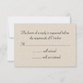 Silver Flourish Wedding RSVP Kaartje (Achterkant)