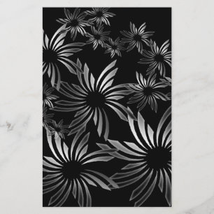 Silver Flowers Briefpapier
