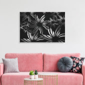 Silver Flowers Canvas Afdruk (Insitu (Woonkamer))