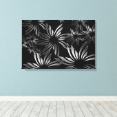 Silver Flowers Canvas Afdruk (Insitu (Houten vloer))