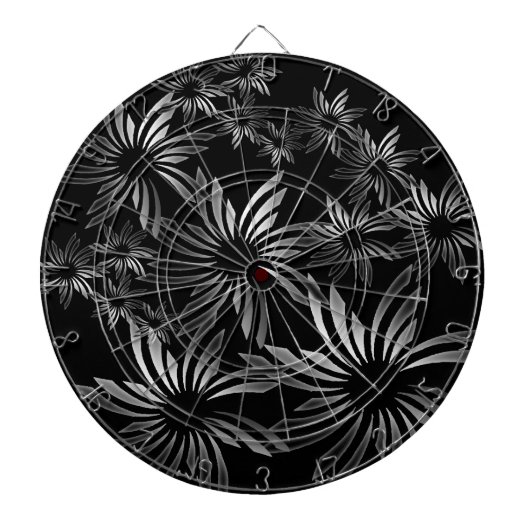 Silver Flowers Dartbord (Voorkant)