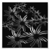 Silver Flowers Foto Afdruk (Voorkant)