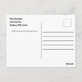 Silver Flowers & Lines on Black Thank You Card Briefkaart (Achterkant)