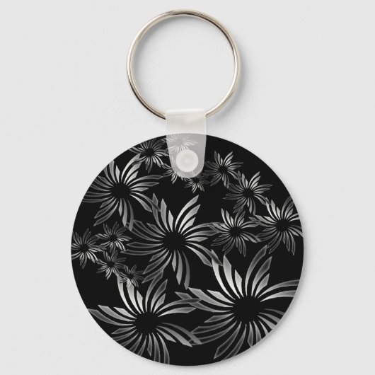 Silver Flowers Sleutelhanger (Voorkant)