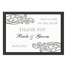Silver Flowers Trouwgunst Cadeau Labels