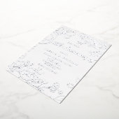 Silver Foil 25th Wedding Jubileum Folie Uitnodiging (Gedraaid)