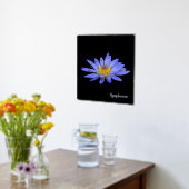 Silver Foil Accent Blue Water Lily Print Poster (Laag (Keuken))