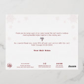 Silver Foil Accents Snowflakes Holiday Kaart (Achterkant)