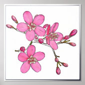 Silver Foil ACT Pink Spring Blossom Poster (Voorkant)