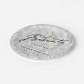 Silver Foil Afstuderen het stijlvolle Afstuderen S Papieren Bordje (Gekanteld)