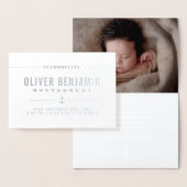 Silver Foil Anchor - Introductie van Baby - Dank u Folie Kaarten (Display)
