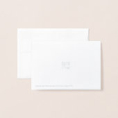 Silver Foil Art Deco Wedding RSVP Kaart (Met envelop)