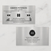 Silver Foil Audio Display reliëf letters DJ Visitekaartje (Voorkant / Achterkant)