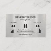 Silver Foil Audio Display reliëf letters DJ Visitekaartje (Voorkant)
