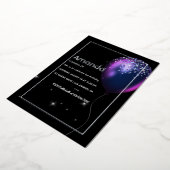 Silver Foil Ballon Birthday Invitation Folie Uitno Folie Uitnodiging (Gedraaid)