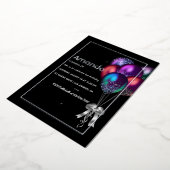 Silver Foil ballon Birthday Invitation Folie Uitnodiging (Gedraaid)