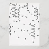 Silver Foil ballon Birthday Invitation Folie Uitnodiging (Achterkant)