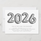 Silver Foil Balloons Nieuwjaarsfeest II Kaart (Voorkant)