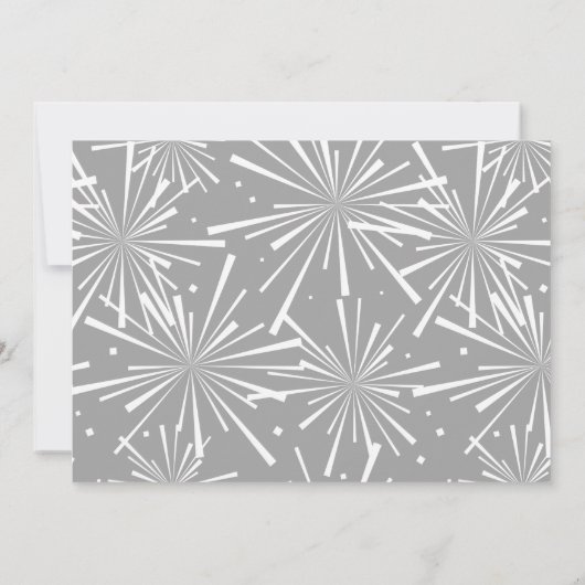 Silver Foil Balloons Nieuwjaarsfeest II Kaart (Achterkant)