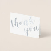 Silver Foil Bedankt met foto en naam Folie Kaarten (Voorkant)