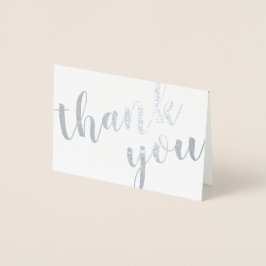 Silver Foil Bedankt met foto en naam Folie Kaarten